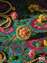 Praphulti - Blooming Blossom - Beads And Resham Hand Embroidered Ring (Adjustable)