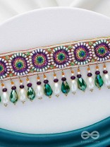 AUDAYIKA - THE PROSPEROUS ONE - SEQUINS, BEADS AND GLASS DROPS EMBROIDERED NECKPIECE