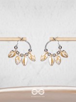 MERMAID'S SHELL MAGIC - SILVER HOOP EARRINGS