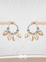 MERMAID'S SHELL MAGIC - SILVER HOOP EARRINGS