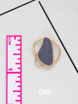 The Mystical Aura - Golden Enamelled Stud Earrings