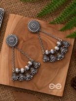 MYSTIC MOON SHADOWS - STATEMENT OXIDISED EARRINGS