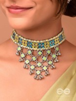 The Celestial Breeze - Statement Oxidised Neckpiece