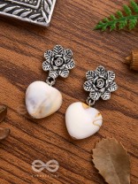 THE HEART'S DESIRE - OXIDISED EMBELLISHED EARRIBGS