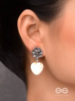 THE HEART'S DESIRE - OXIDISED EMBELLISHED EARRIBGS
