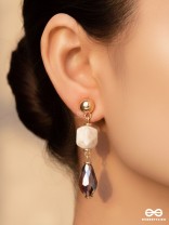 LUSTRE OF DUSK - GOLDEN EMBELLISHED EARRINGS