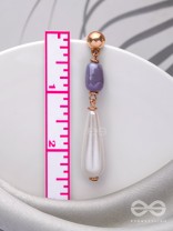 THE PEARL OF DUSK - GOLDEN EMBELLISHED EARRINGS