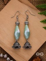 THE MEADOW MELODY - OXIDISED JHUMKA EARRINGS