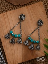 The Sky Marvels - Oxidised And Beaded Earrings