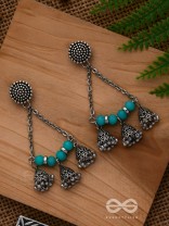 The Sky Marvels - Oxidised And Beaded Earrings