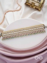 Ambaraukas- Walk On The Skyline- Beads, Polki And Kundan Finished Hand Embroidered Choker Neckpiece 