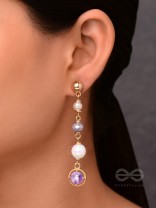 THE CELESTIAL SPINS - GOLDEN EMBELLISHED EARRINGS