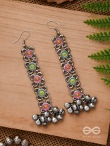 Mystic Treasures - Enamelled Oxidised Earrings