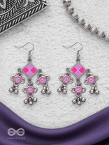 Dreamy Gala - Enamelled Oxidised Earrings