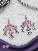 Dreamy Gala - Enamelled Oxidised Earrings