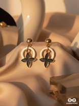 The Strike Stars - Golden And Black Earrings