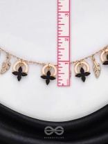 The Spring Shadows - Golden Embellished Enamelled Necklace With Anti-Tarnish Coating 