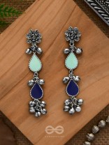 Rainy Day Delights - Silver Enamelled Earrings