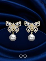 FLY HIGH BUTTERFLY - GOLDEN EMBELLISHED EARRINGS