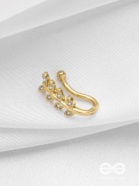 LEAF OUT BEAUTY - GOLDEN CZ NOSERING (NON-PIERCING)