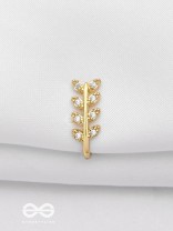 LEAF OUT BEAUTY - GOLDEN CZ NOSERING (NON-PIERCING)