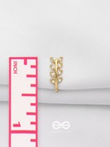 LEAF OUT BEAUTY - GOLDEN CZ NOSERING (NON-PIERCING)