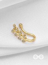 LEAF OUT BEAUTY - GOLDEN CZ NOSERING (NON-PIERCING)