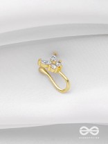 THE BUTTERFLY BLESSING - GOLDEN CZ NOSERING (NON-PIERCING)