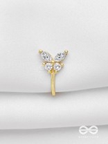 THE BUTTERFLY BLESSING - GOLDEN CZ NOSERING (NON-PIERCING)