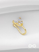 THE BUTTERFLY BLESSING - GOLDEN CZ NOSERING (NON-PIERCING)