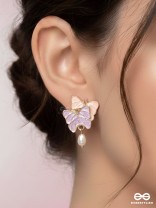 DUAL WING WONDERS - GOLDEN EMBELLISHED EARRINGS