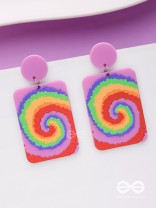 THE CARNIVAL COILS - MULTICOLOR ACRYLIC EARRINGS