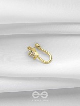 CHAMPAGNE STAR - GOLDEN CZ NOSERING (NON-PIERCING)
