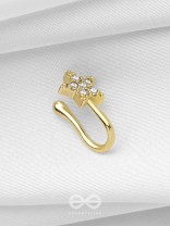 CHAMPAGNE STAR - GOLDEN CZ NOSERING (NON-PIERCING)