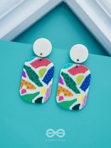 MAZE OF MARVELS - MULTICOLOR ACRYLIC EARRINGS