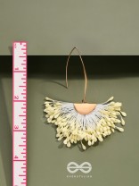 FREE SPIRIT SYMPHONY - GOLDEN EMBELLISHED EARRINGS (WHITE)