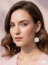 A WINTER ROSE - GOLDEN FLORAL EARRINGS