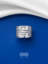 POSITIVE VIRTUE - STATEMENT SILVER RING (ADJUSTABLE)