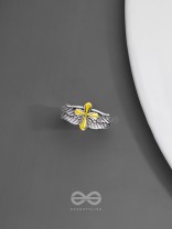 CELESTIAL CROSS - STATEMENT RING (ADJUSTABLE)