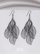 LEAF ME BREATHLESS - SILVER STATEMENT EARRINGS