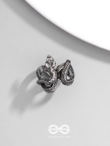 NIGHTSHADE BASILISK - STATEMENT SILVER RING (ADJUSTABLE)