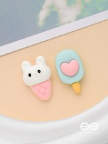 SCOOPS 'N CRUNCHES  - MISMATCHED ACRYLIC EARRINGS