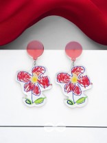 THE DOODLE DAISY - MULTICOLOR ACRYLIC EARRINGS