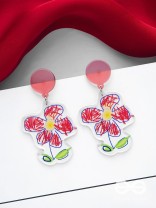 THE DOODLE DAISY - MULTICOLOR ACRYLIC EARRINGS
