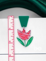 CRIMSON CHARM BLOSSOM - CASUAL ACRYLIC EARIINGS