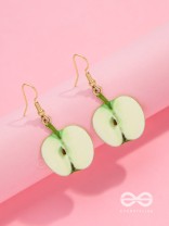 SWEET APPLE SERENADE - GOLDEN EMBELISHED EARRINGS