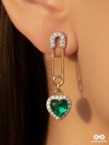 SAFELY IN LOVE - GOLDEN EMBELLISHED EARRINGS