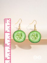 AS COOL AS CUCUMBER - GOLDEN EMBELISHED EARRINGS