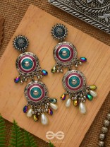 Splash Of Spectrum - Statement Oxidised Earrings