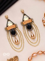 The Dusky Prisms - Embellished Golden Earrings